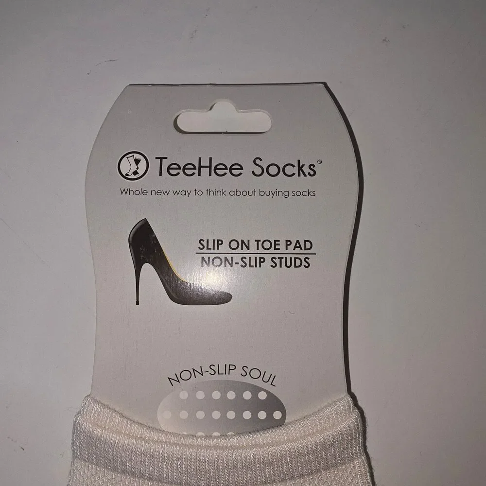 TeeHee Non-Slip Toe Pads Orange, Yellow, and White One Size
